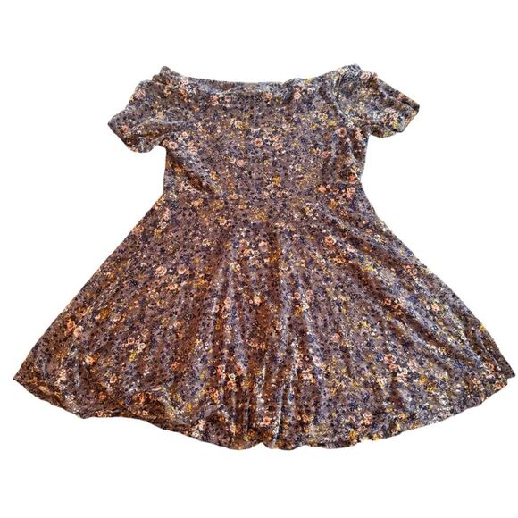 Xhilaration Summer Spring Floral Lace Dress Size XXL Purple Fit and Flare - Picture 2 of 11